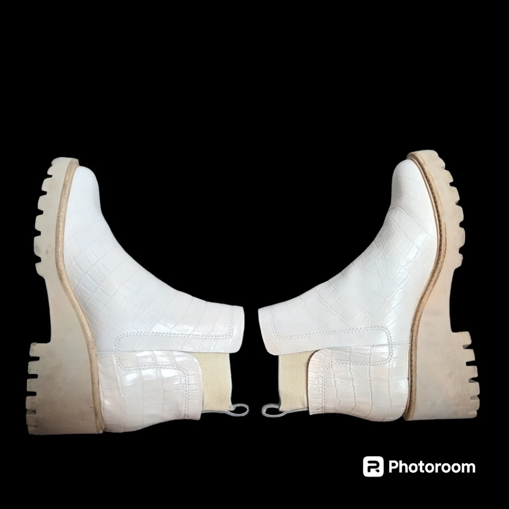 Dolce Vita Huey Boot in Ivory Crocodile Size 8.5 - Picture 5 of 10